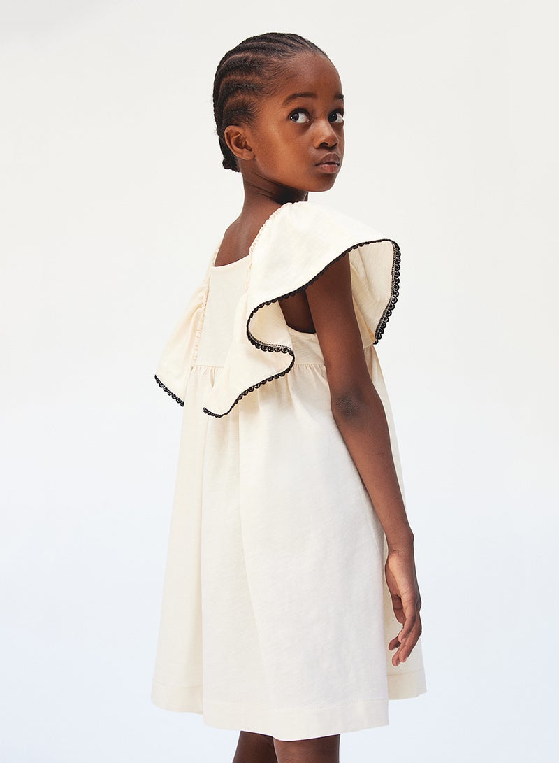 Butterfly-Sleeved Jersey Dress