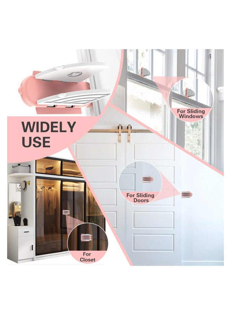 4 Piece Child Safety Lock Sliding Glass Door Child Lock Window Stopper Sliding Screen Sliding Window Lock Balcony Closet Door