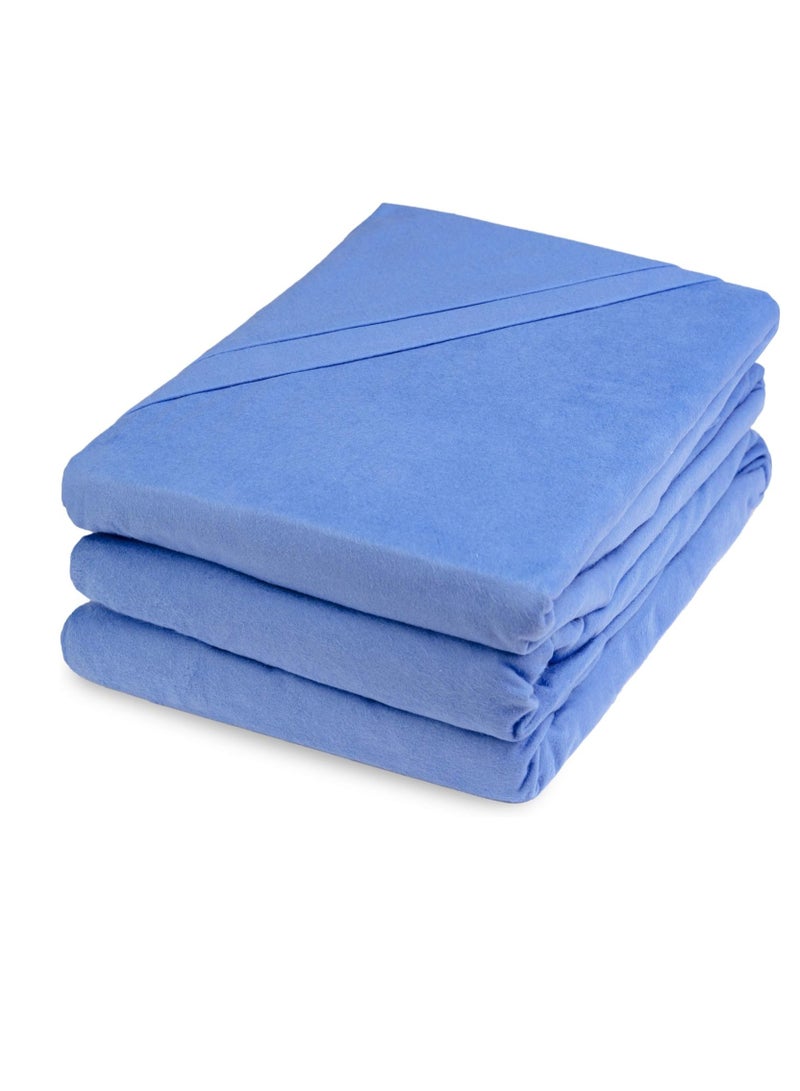 BHT 4-Pc Cozy Flannel 100% Cotton Ultra Soft Heavyweight All Weather Bed Sheets Set with 16