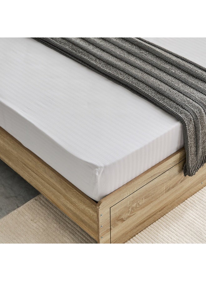 Hamilton Satin Stripe Twin Fitted Sheet 120 X 200 X 36 Cm