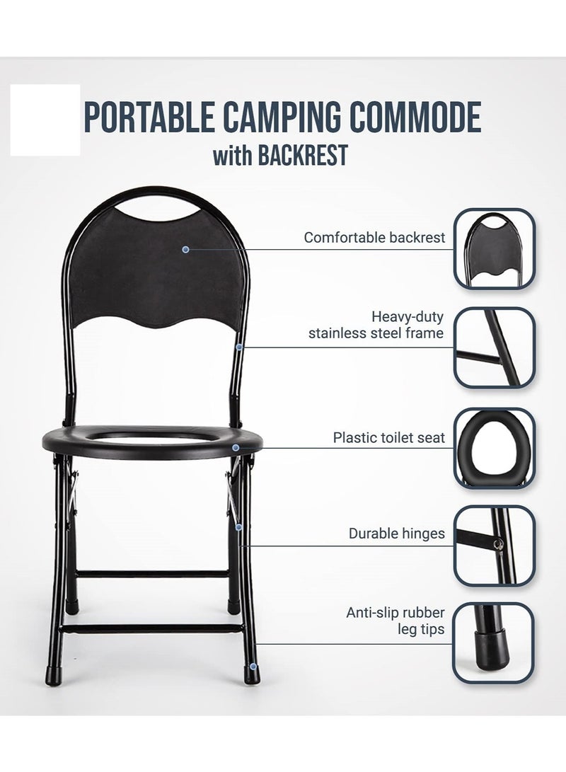 Foldable Camping Toilet Chair