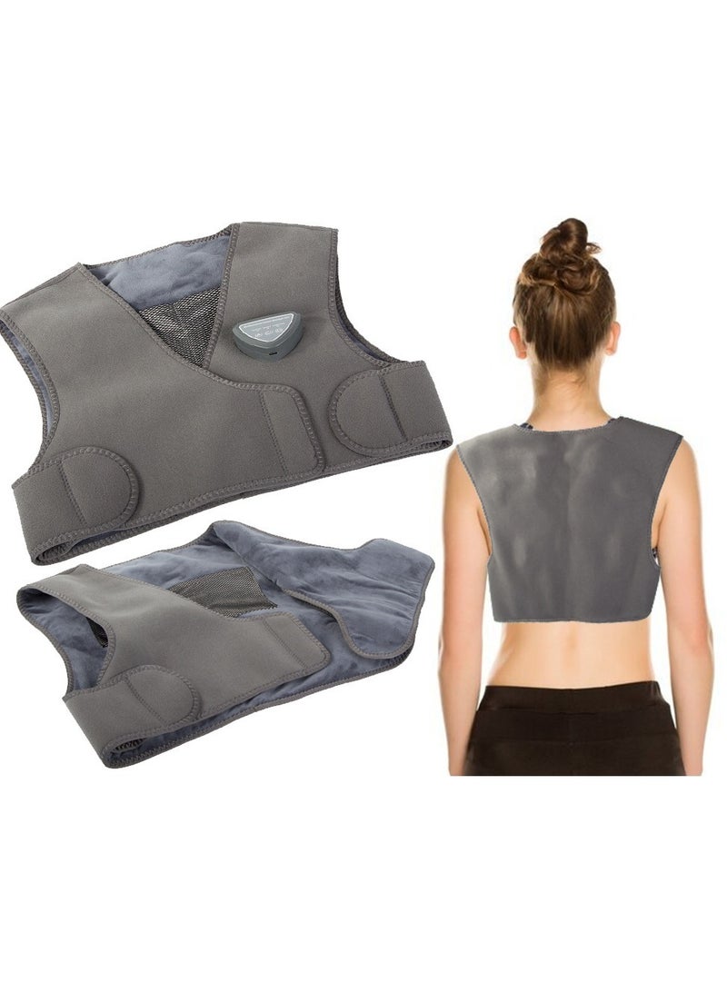 Electric Heating Waistcoat/Vest Wireless Back Massager, USB three massage modes