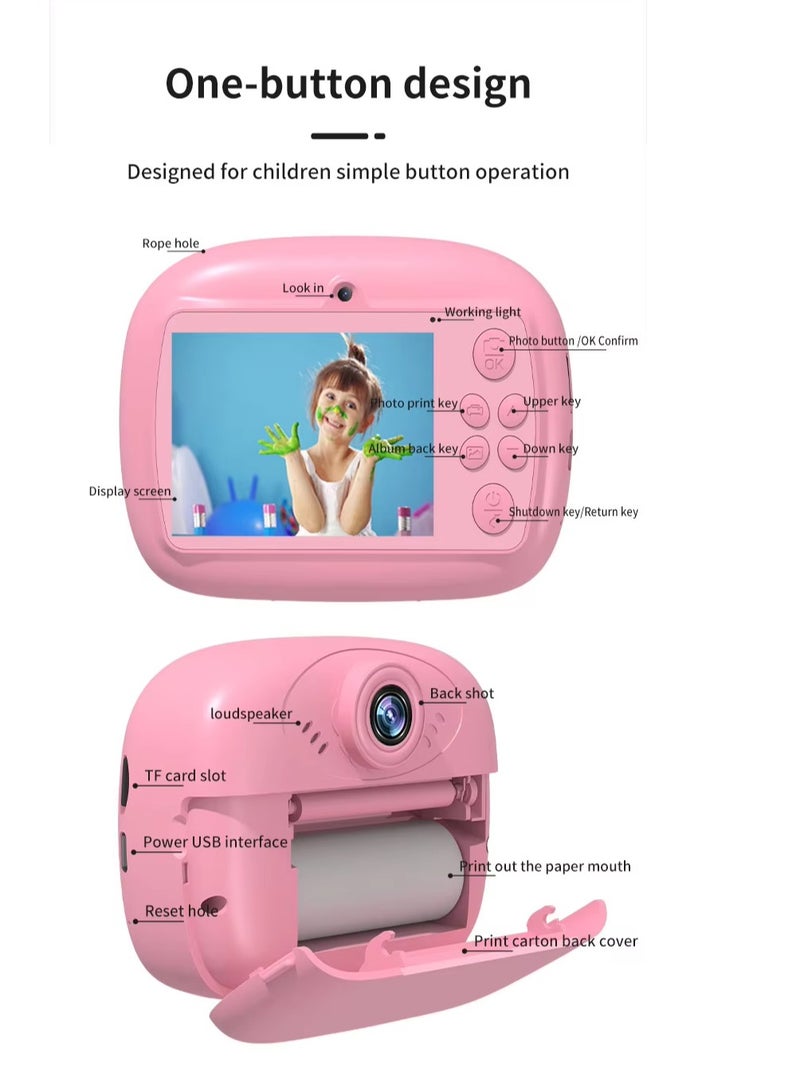 Instant Printing Camera Gifts Game Mini Portable Print Camera for children