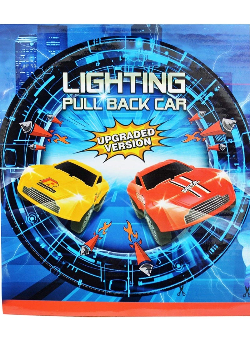 Plastic Race Track Cars for Kids | Lighting Pull Back Circular Car Track Set