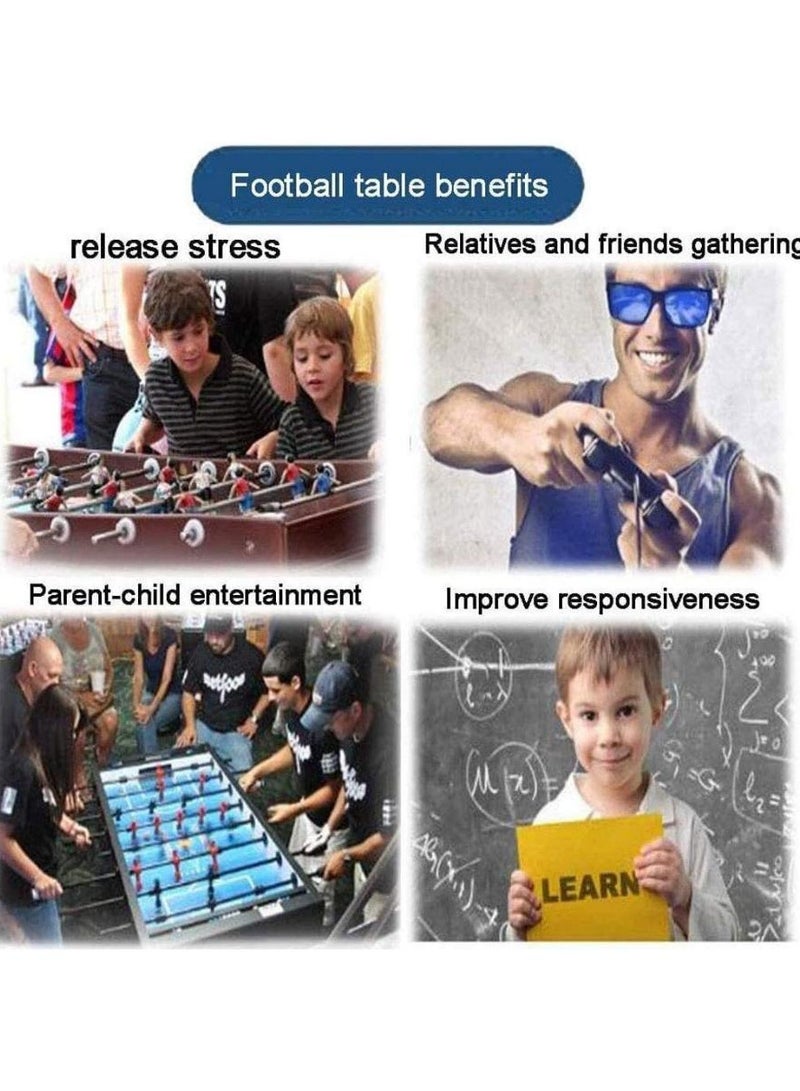 Football Table Game – Standard Size Fun, Multi Person Table Soccer Adults, Families - Recreational Foosball Games Game Rooms, Arcades, Bars, Parties, Family Night