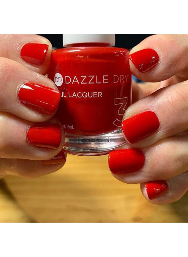 Dazzle Dry Mini Kit 4 Step System - Rapid Red, a classic true red. Full coverage cream. (5 Piece Kit)