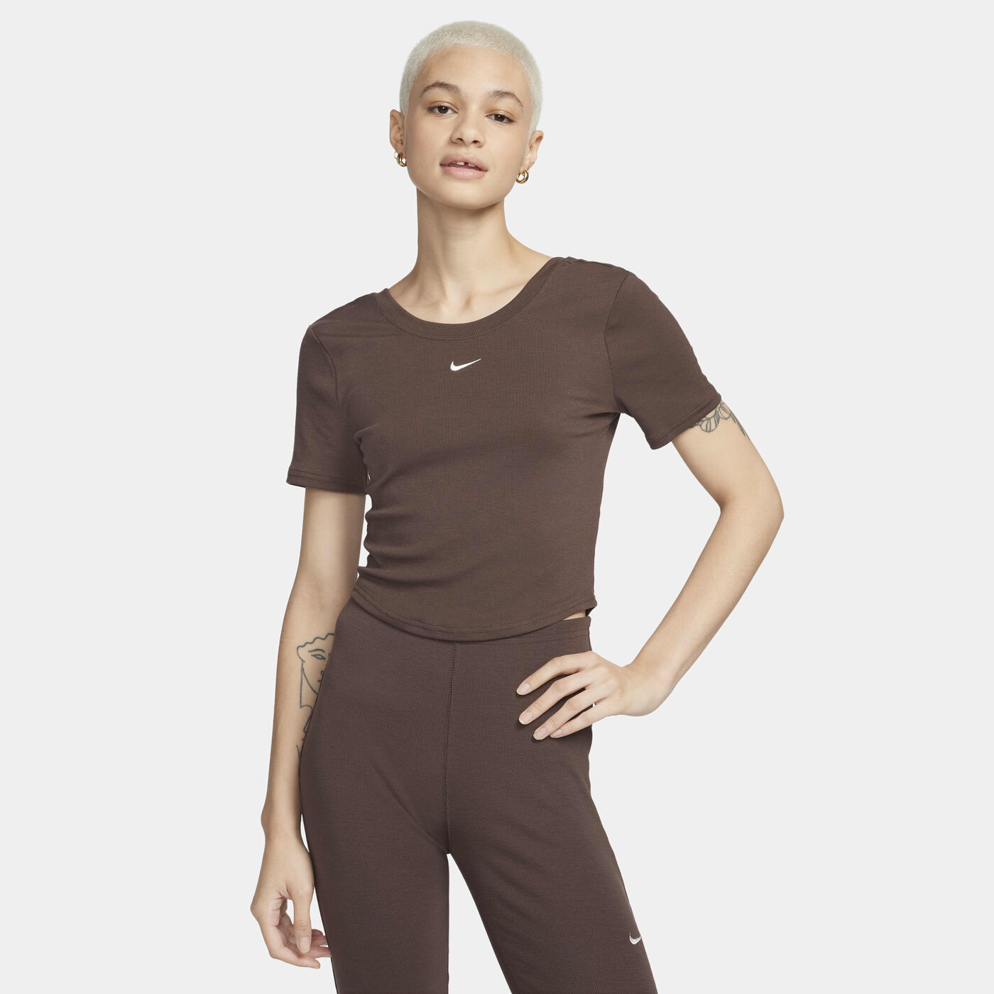 Women's Sportswear Chill Scoop-Back Mini-Rib Top