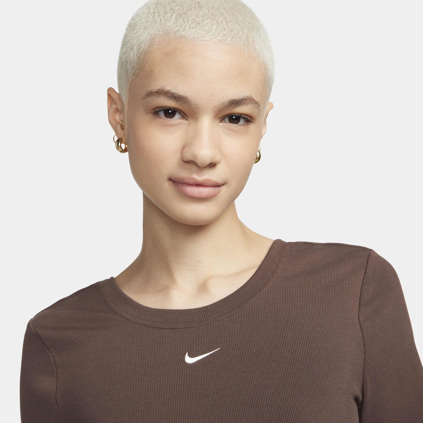 Women's Sportswear Chill Scoop-Back Mini-Rib Top