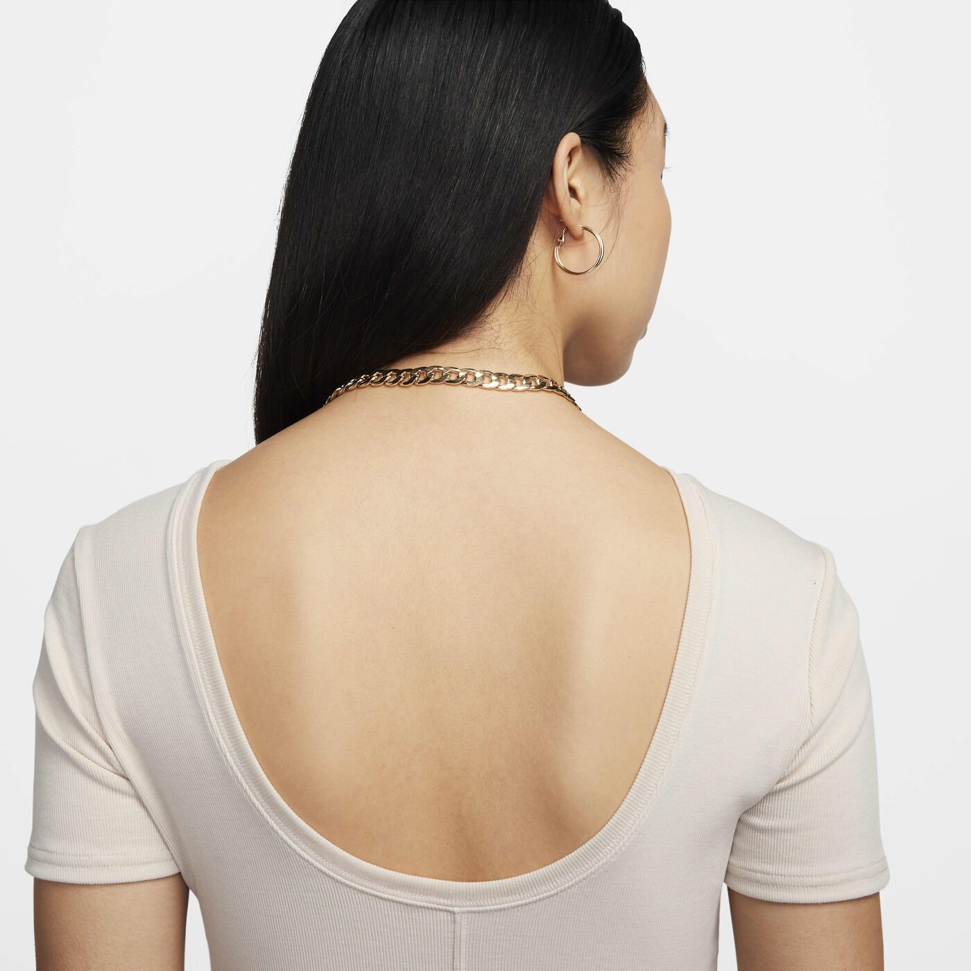 Women's Sportswear Chill Scoop-Back Mini-Rib Top