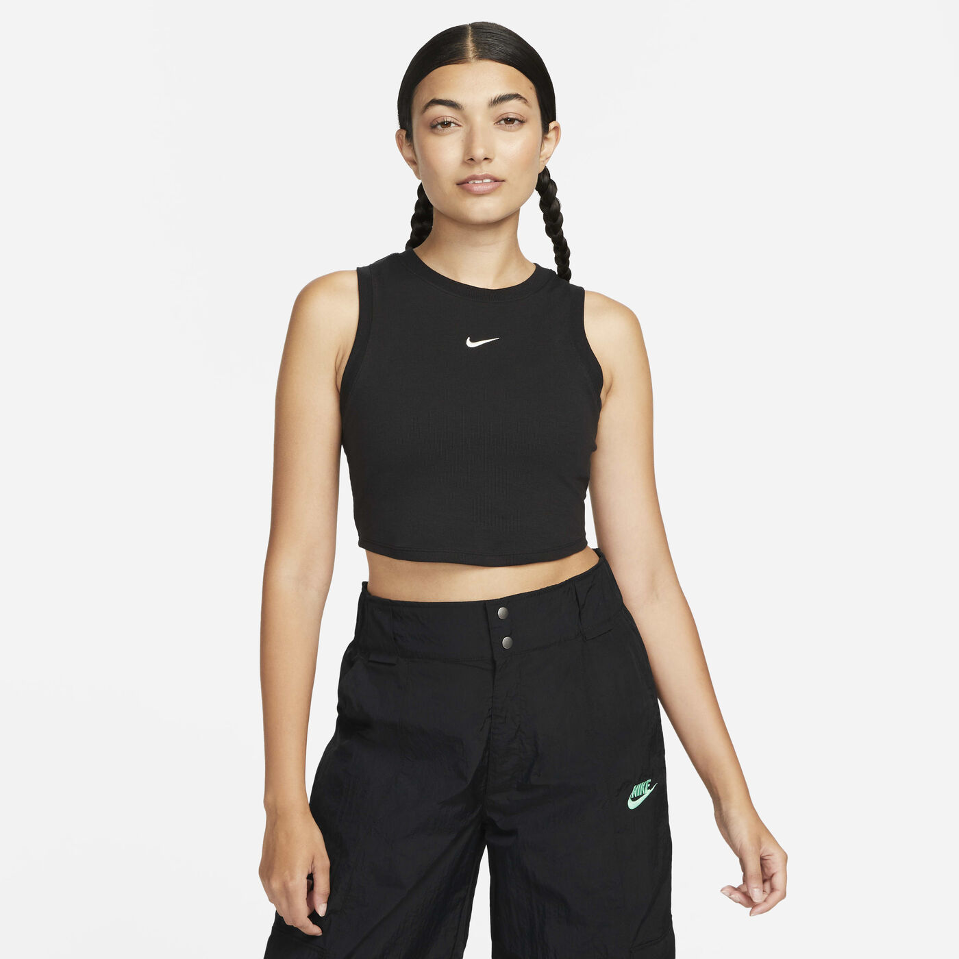 Women's Sportswear Chill Tight Cropped Mini-Rib Tank Top