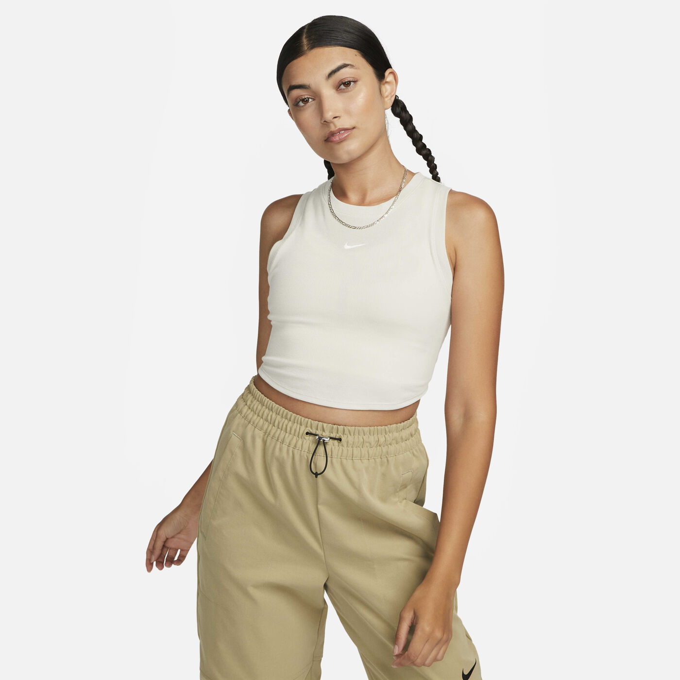 Women's Sportswear Chill Tight Cropped Mini-Rib Tank Top