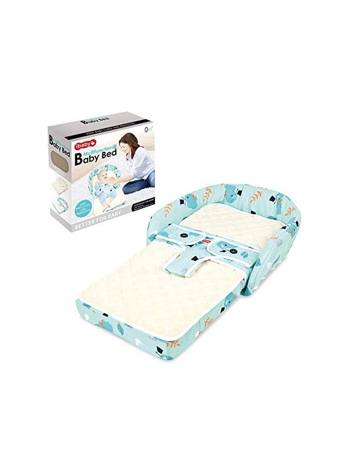 Multifunctional Portable Baby Soft Crib & Foldable Baby Feeding Seat Dining Chair