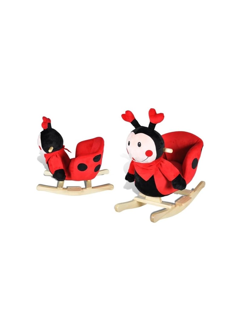 Rocking Horse bug Wooden Rocking Toy Ladybug for 6+ months to 36 month Red