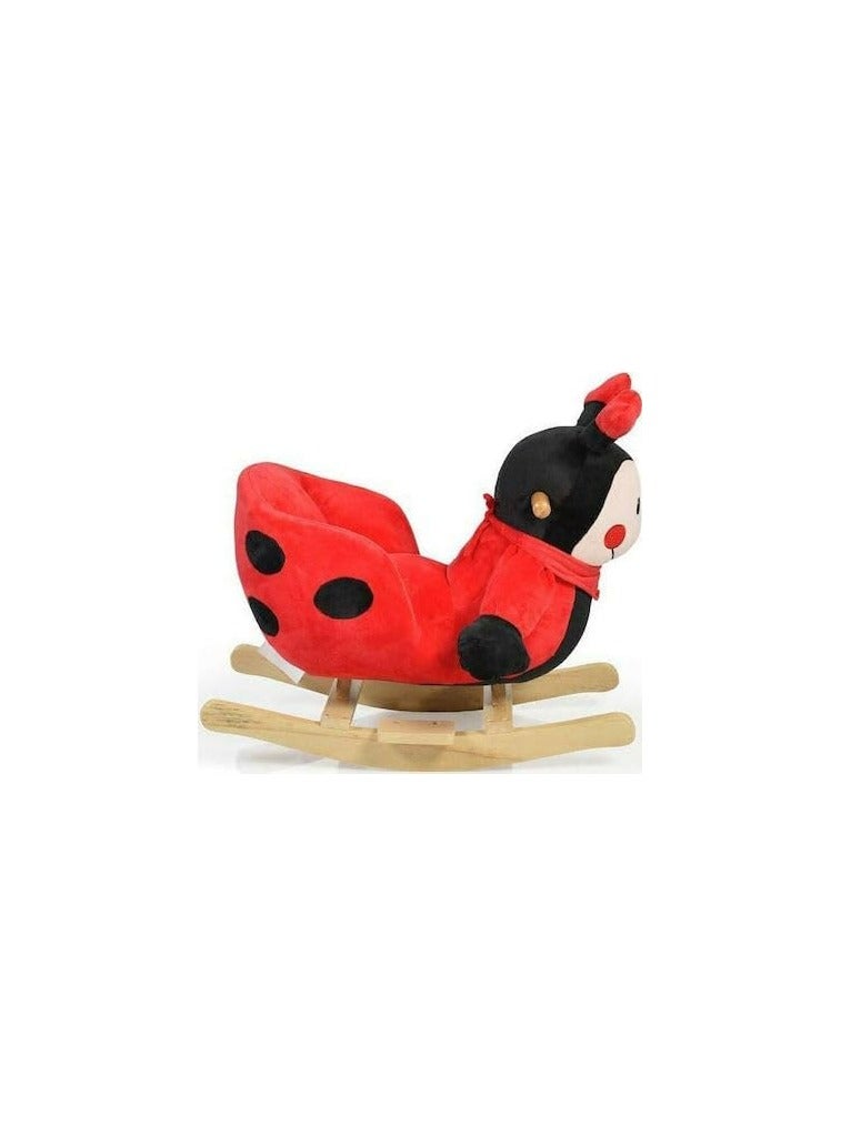 Rocking Horse bug Wooden Rocking Toy Ladybug for 6+ months to 36 month Red