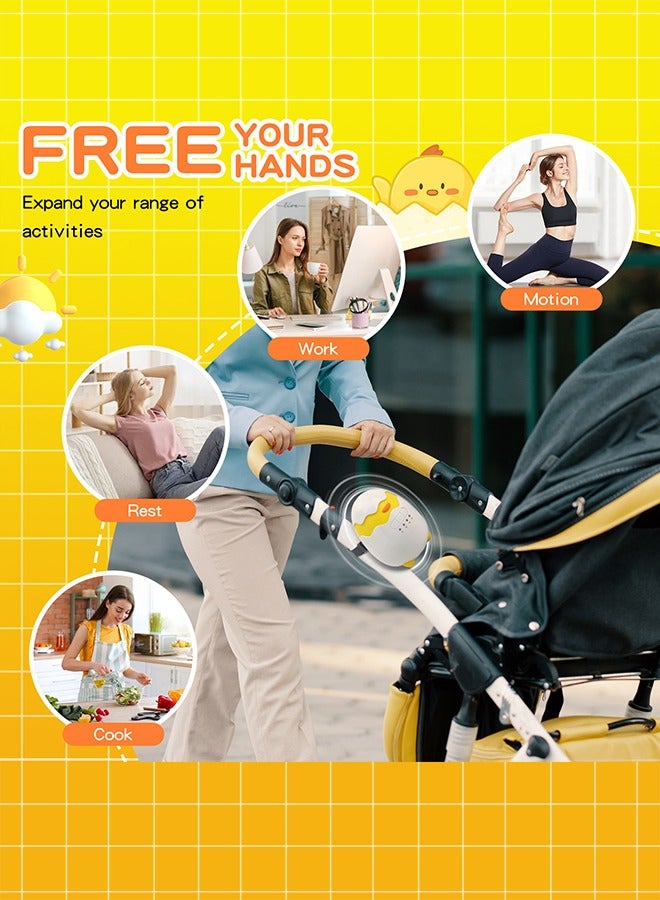 Baby Stroller Rocker Rechargeable, Portable Baby Sleep Aid, Gently Rocks Any Stroller or Buggy, Portable Rocker for Baby, Adjustable Speed, Fits All Pushchairs, Pram, buggy，Stroller to Create a Baby Bouncer.