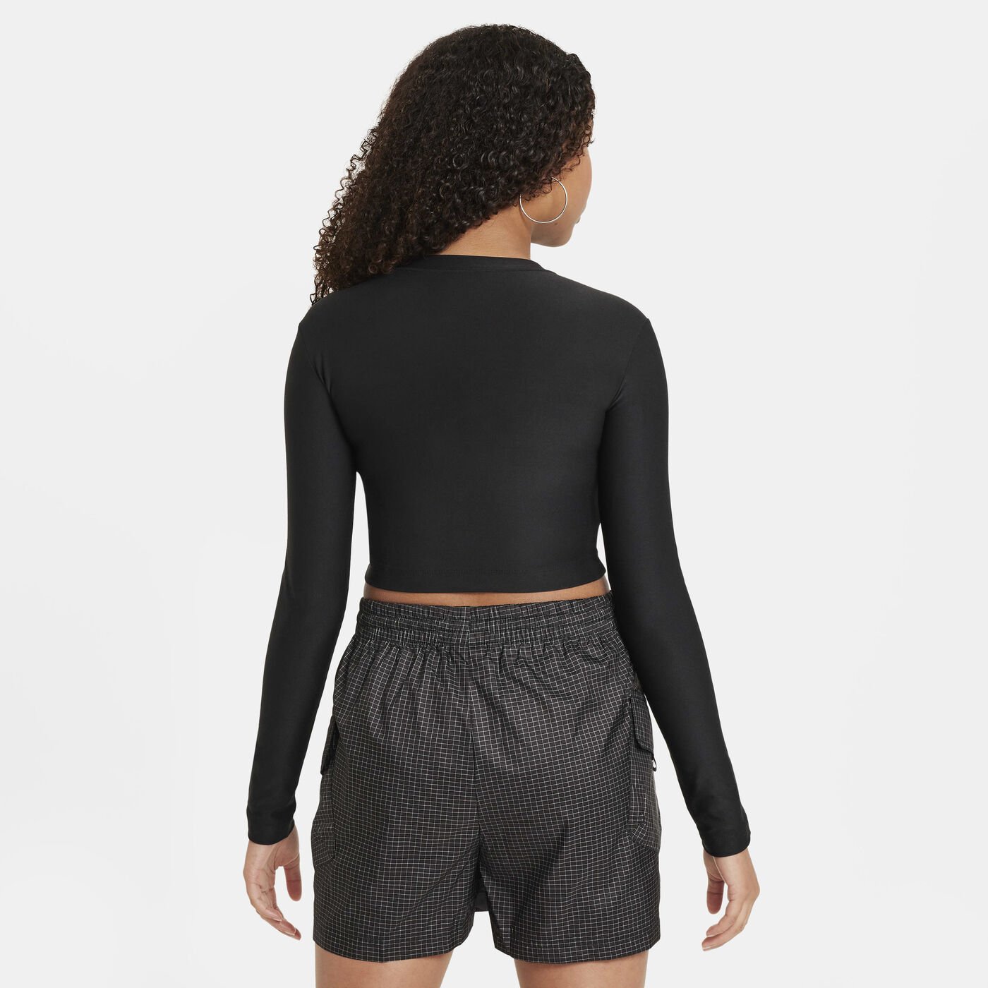 Kids' Sportswear Long-Sleeve Cropped Top