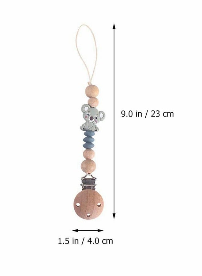 3pcs Baby Teething Relief Pacifier Clip Set - Soothie Holder & Chewbeads Teether Toy for Infants & Toddlers - Perfect Shower Gift