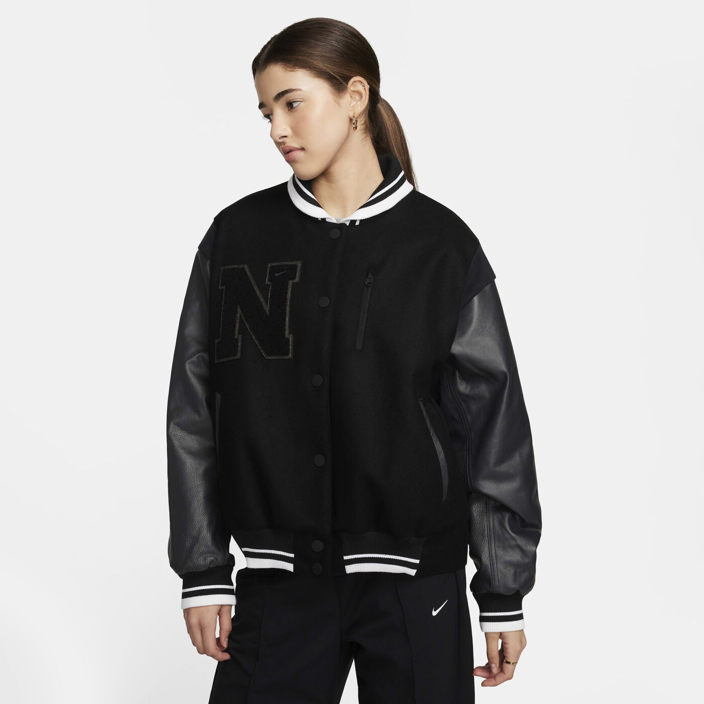 Women's Sportswear Oversized Wool Destroyer Jacket