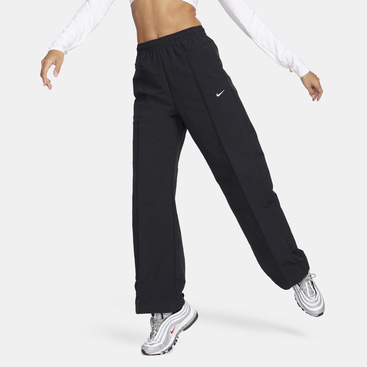 Women's Sportswear Everything Mid-Rise Open-Hem Trousers