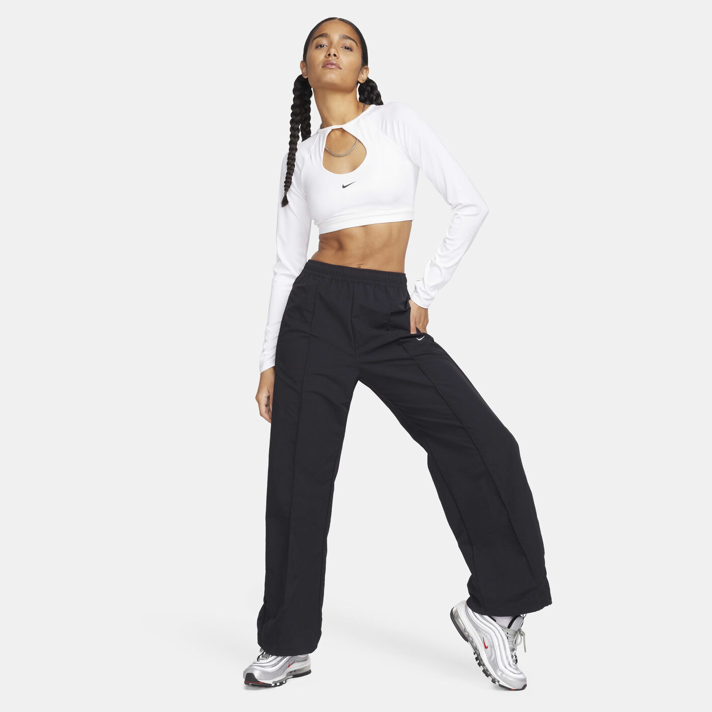 Women's Sportswear Everything Mid-Rise Open-Hem Trousers