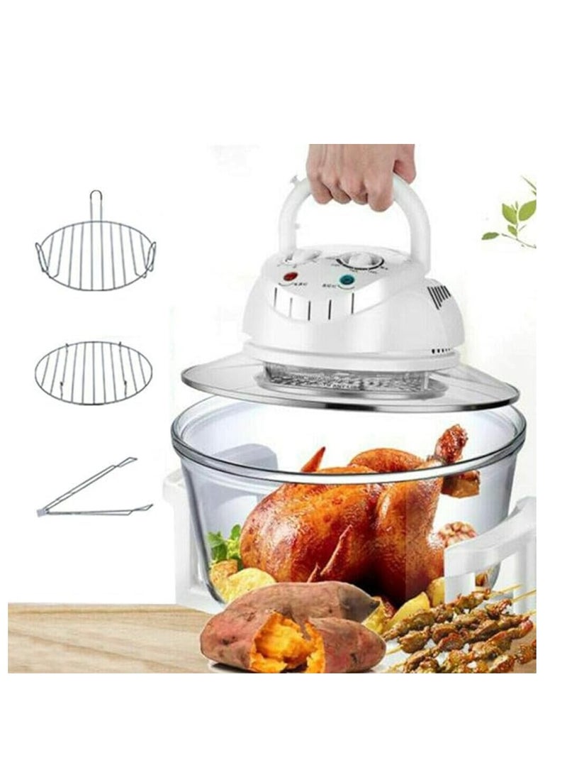 17.0L Air Fryer Oven, 360 Heating, Adjustable Time and Temperature, Less Fat and Oil, User Friendly Design, Vertical Heating Grease Removal Infrared Convection Electric Oven Cooker