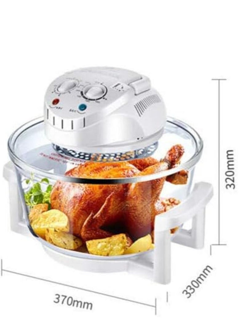 17.0L Air Fryer Oven, 360 Heating, Adjustable Time and Temperature, Less Fat and Oil, User Friendly Design, Vertical Heating Grease Removal Infrared Convection Electric Oven Cooker