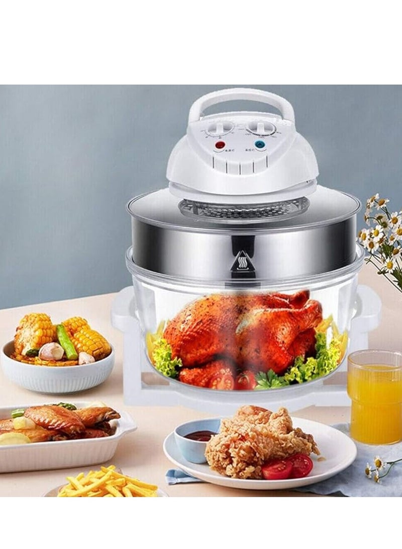 17.0L Air Fryer Oven, 360 Heating, Adjustable Time and Temperature, Less Fat and Oil, User Friendly Design, Vertical Heating Grease Removal Infrared Convection Electric Oven Cooker