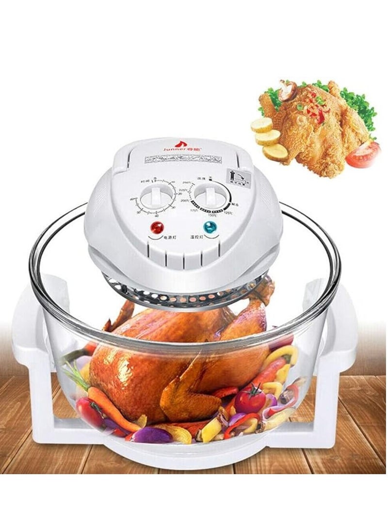 17.0L Air Fryer Oven, 360 Heating, Adjustable Time and Temperature, Less Fat and Oil, User Friendly Design, Vertical Heating Grease Removal Infrared Convection Electric Oven Cooker