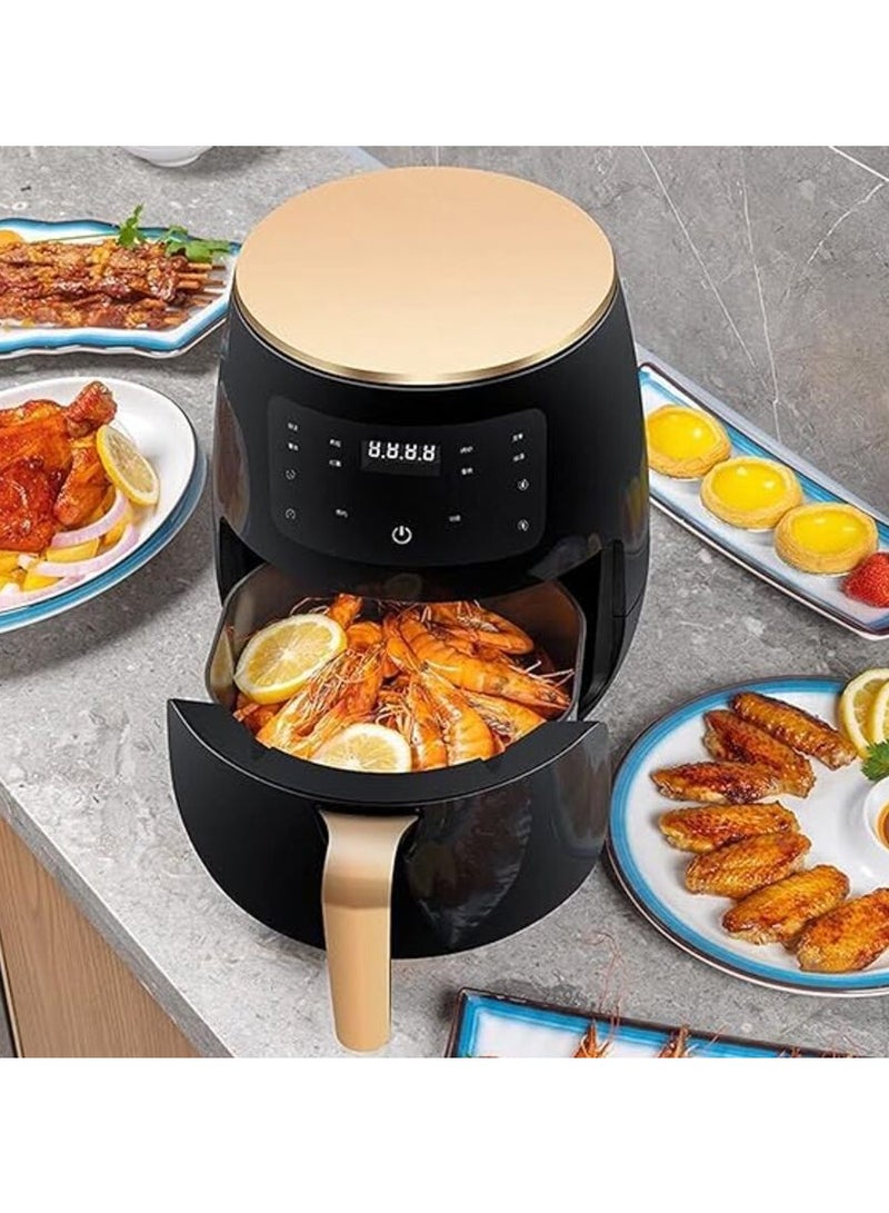 Air Fryer, 4.5 Litre Large Capacity Home French Fries Machine, 30 Minute Timer and Adjustable Temperature Control for Healthy Oil Free or Low Fat Cooking