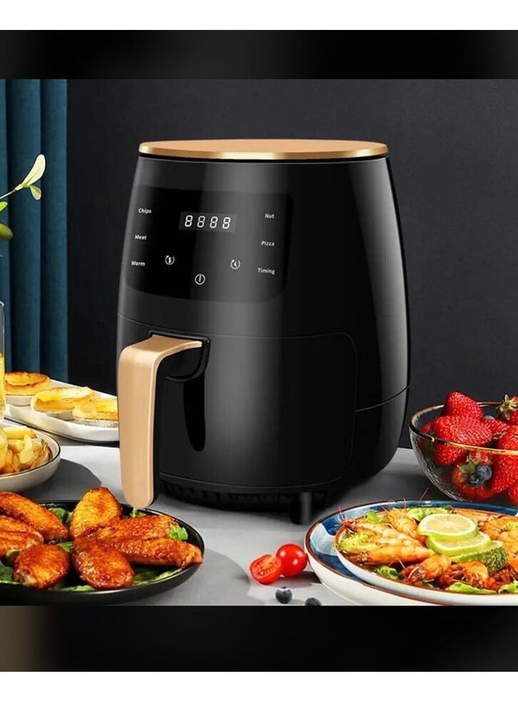 Air Fryer, 4.5 Litre Large Capacity Home French Fries Machine, 30 Minute Timer and Adjustable Temperature Control for Healthy Oil Free or Low Fat Cooking