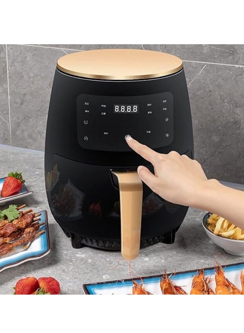 Air Fryer, 4.5 Litre Large Capacity Home French Fries Machine, 30 Minute Timer and Adjustable Temperature Control for Healthy Oil Free or Low Fat Cooking