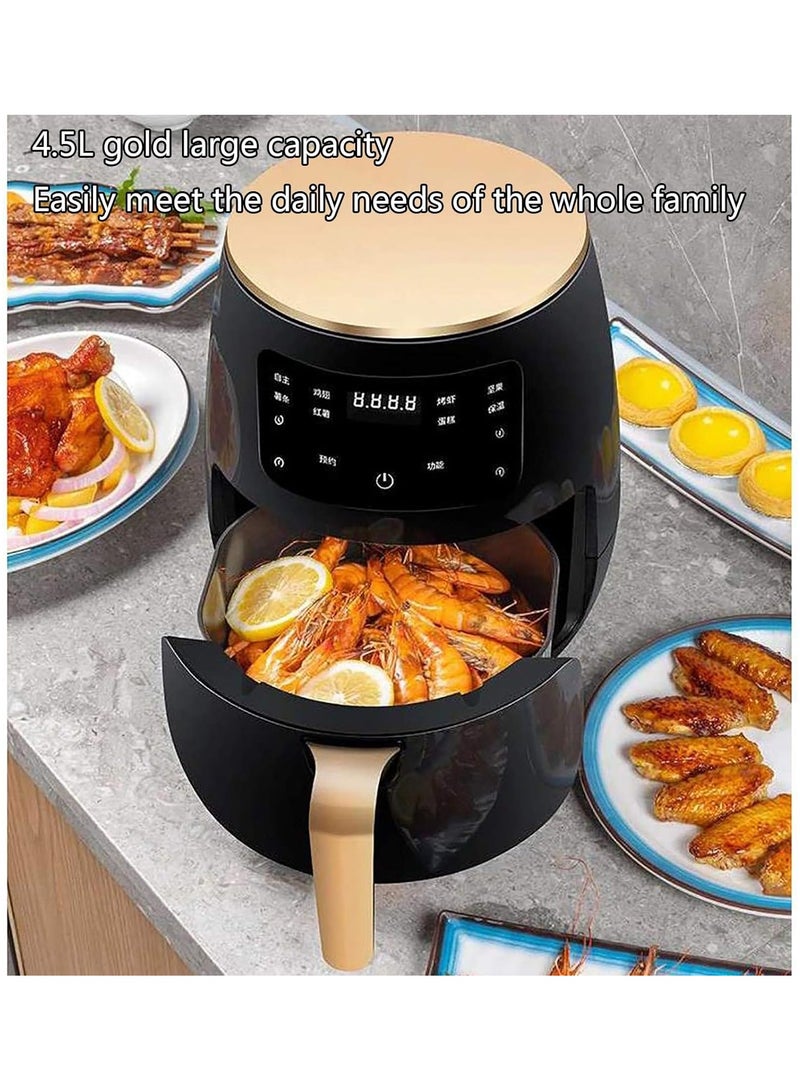 4500ml Air Fryer 1400W Oven Electric Hot Air Fryers Oven Oilless Cooker with LCD Screen Temp Time Control Nonstick Basket