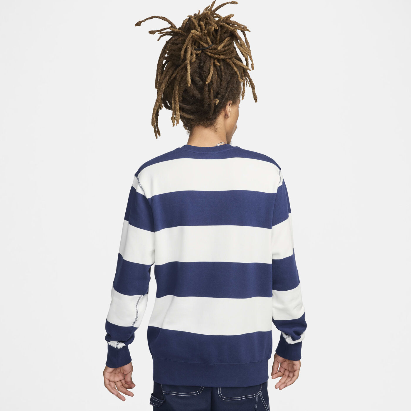 Men's Club Fleece Striped Heavyweight Crew