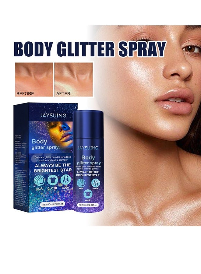 Sparkle Glitter Spray,Body Glitter Spray,Hair Glitter Spray,For Hair And Body Facial Glitter,Eye Glitter,Body Glitter,Carnival Glitter Holiday Accessories