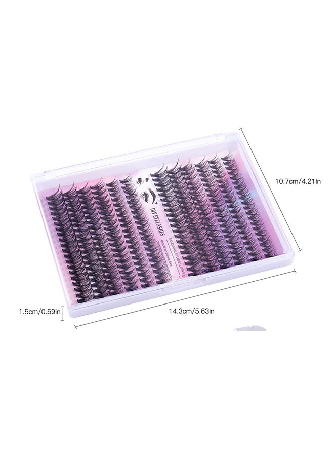 Segmented False Eyelashes Set Single Cluster Natural Large Volume Grafted Eyelashes 10-16MM Personal Eyelash Extensions With Bonding And Sealing Eyelash Glue And Eyelash Extension Tweezers DIY