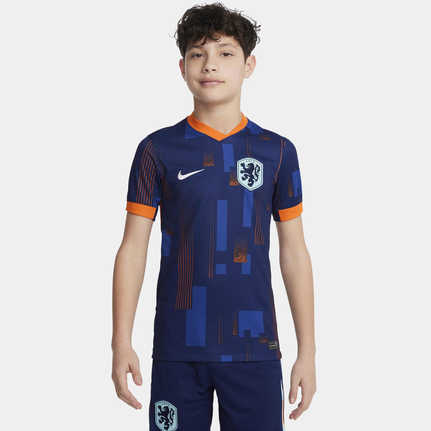 Kids' Men's Team Netherlands 2024/25 Stadium Away Dri-FIT Football Replica Shirt