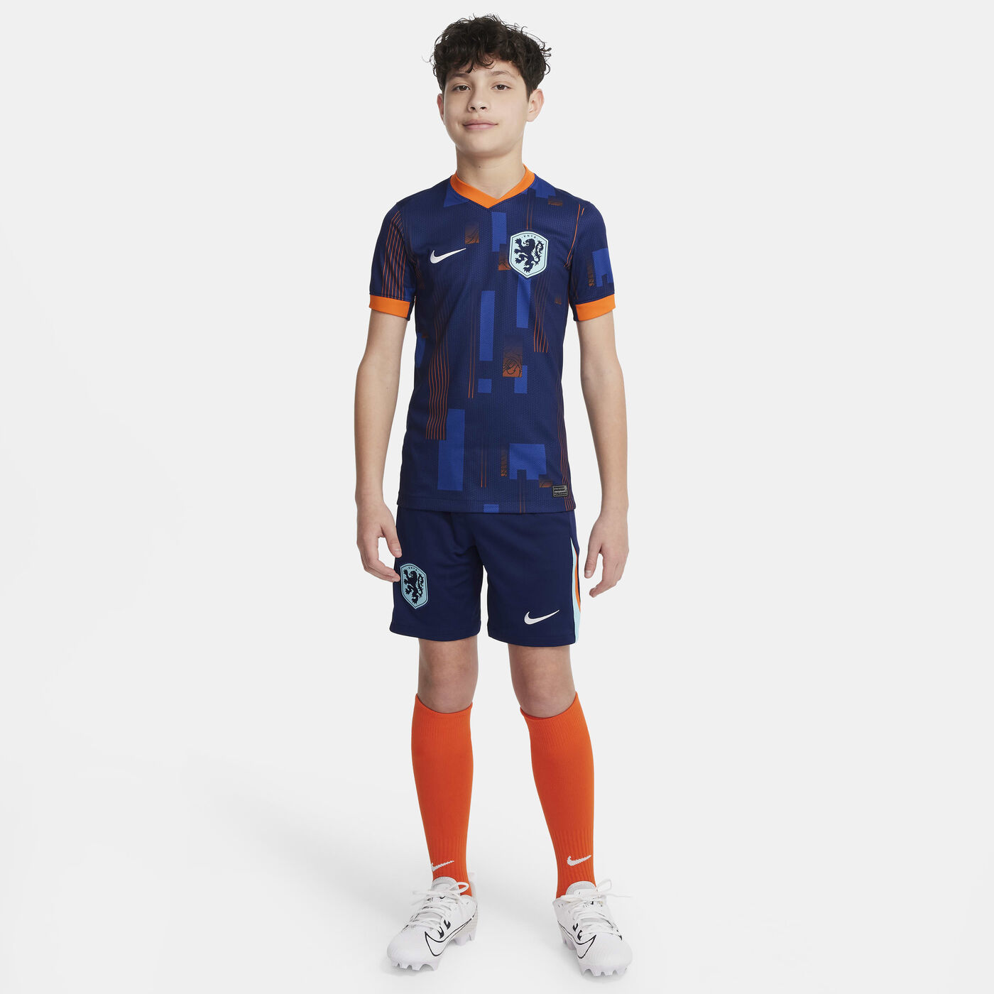 Kids' Men's Team Netherlands 2024/25 Stadium Away Dri-FIT Football Replica Shirt