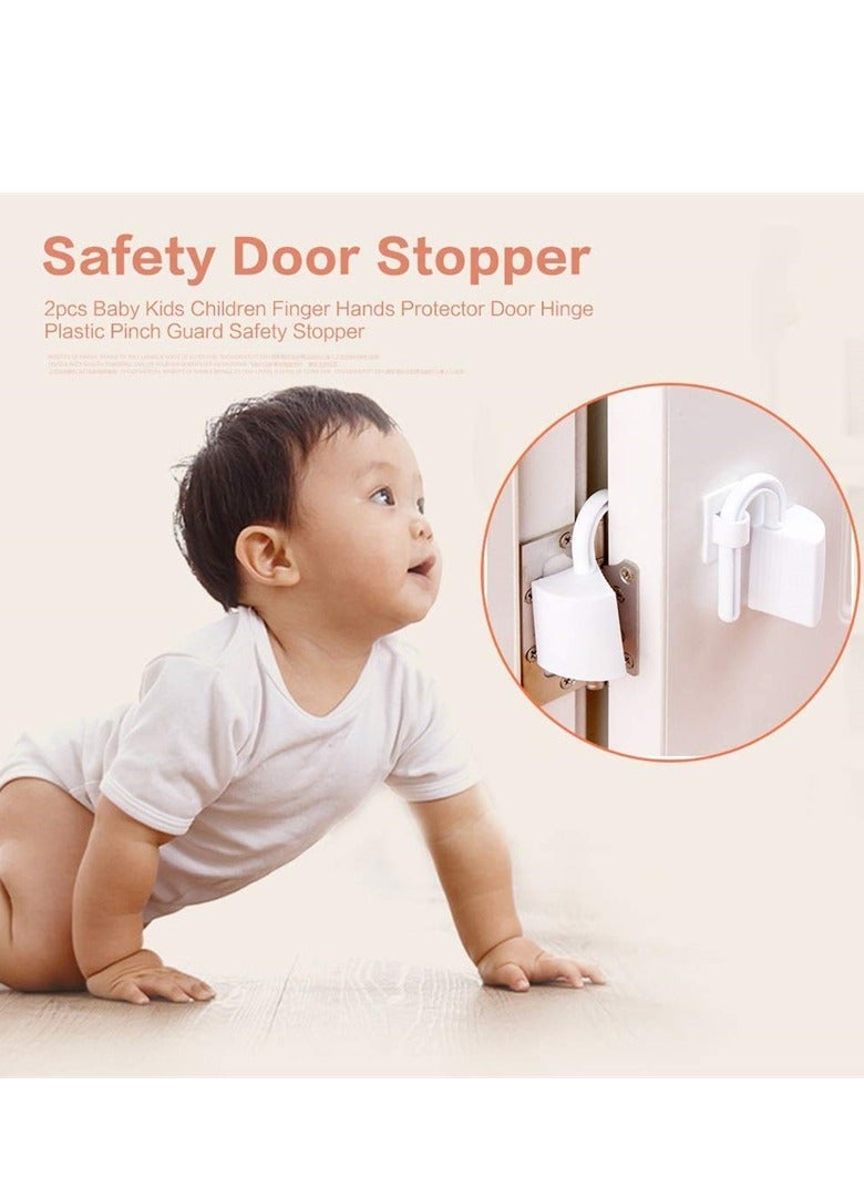 10pcs Baby Finger Pinch Guard - Child Safety Door Stopper Foam Protectors, PE & PP Plastic Hinge Safety for Kids