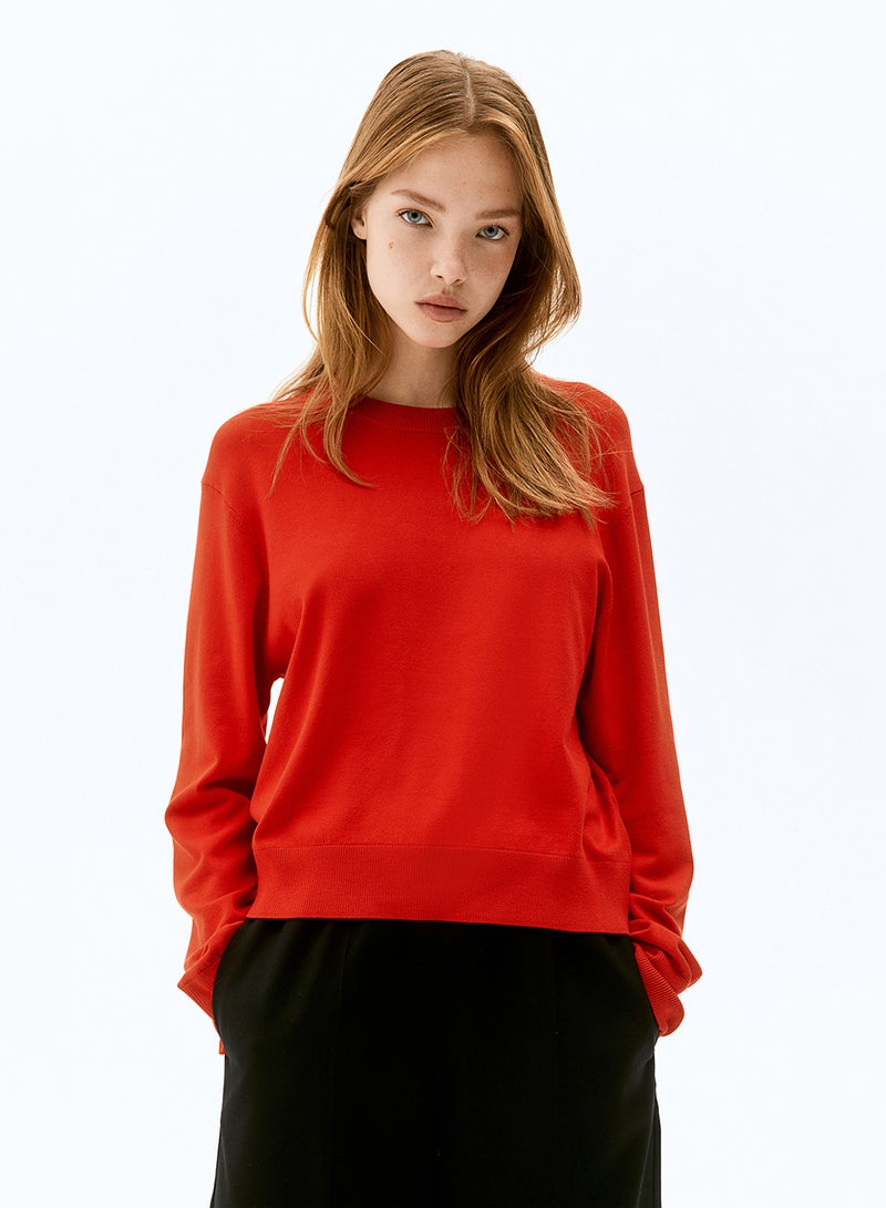 Short Fine-Knit Jumper