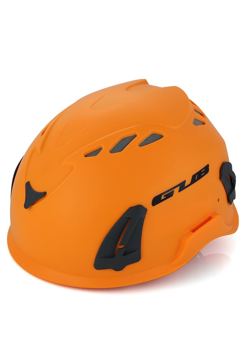 Climbing Helmet Cycle Safety Helmet with Headlamp Earmuff Taillight Attachment Points for Hiking Climbing Caving