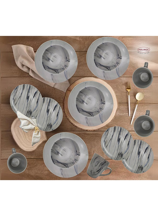 16-Piece Stoneware Cermamic Dinnerware Set Sand Beige