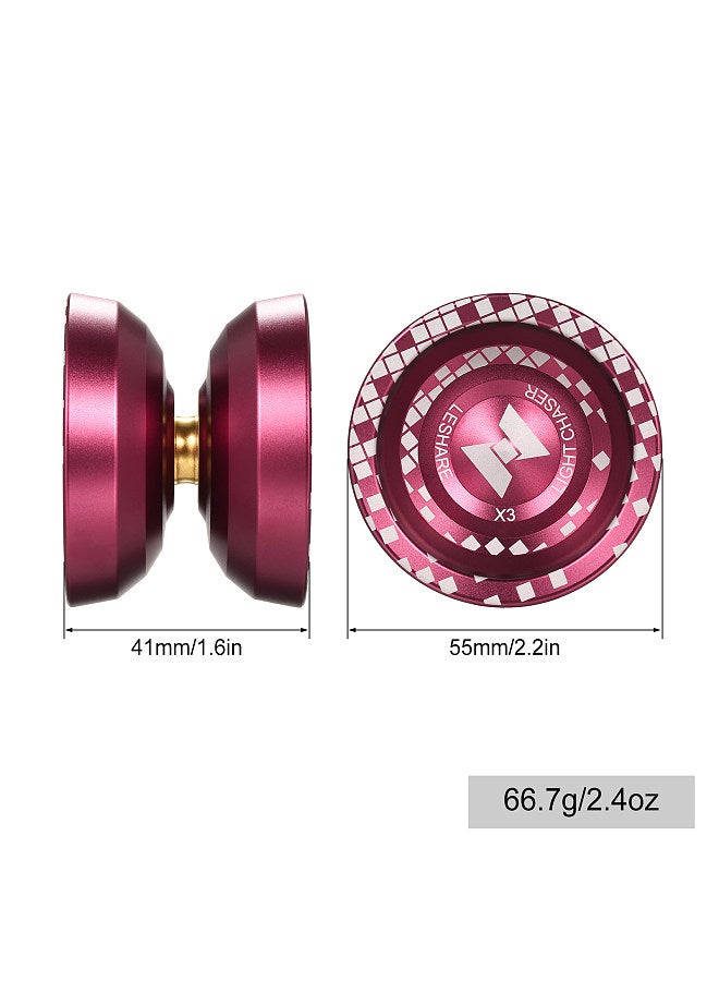 Professional Yoyo Ball Aluminum Alloy Responsive YoYo with Unresponsive Bearing for Professionals Beginners