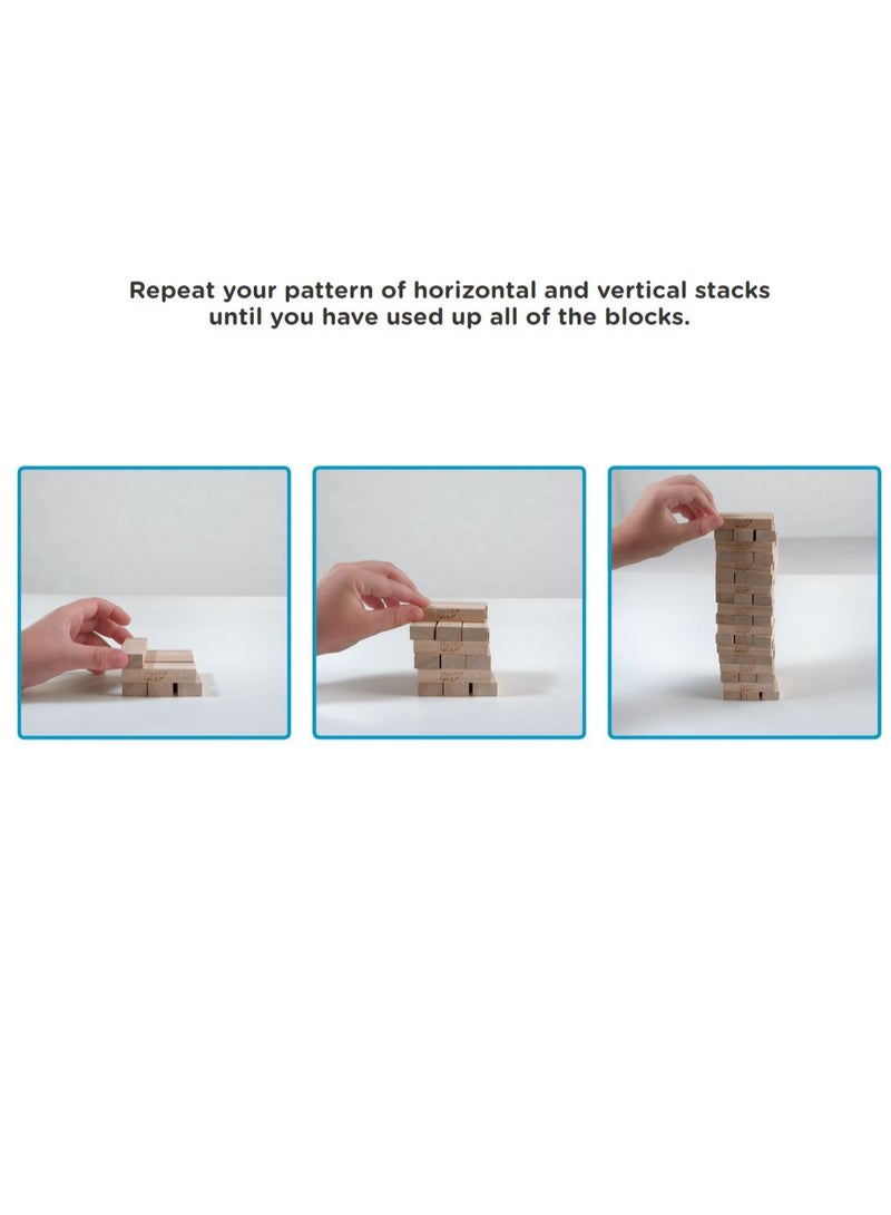 Hasbro Classic Jenga Game with Genuine Hardwood Blocks - Family-Friendly Stacking Tower Game for Kids Ages 6+, Ideal for Parties, Indoor Fun, and Gift Giving - Perfect Birthday Present & All Occasions