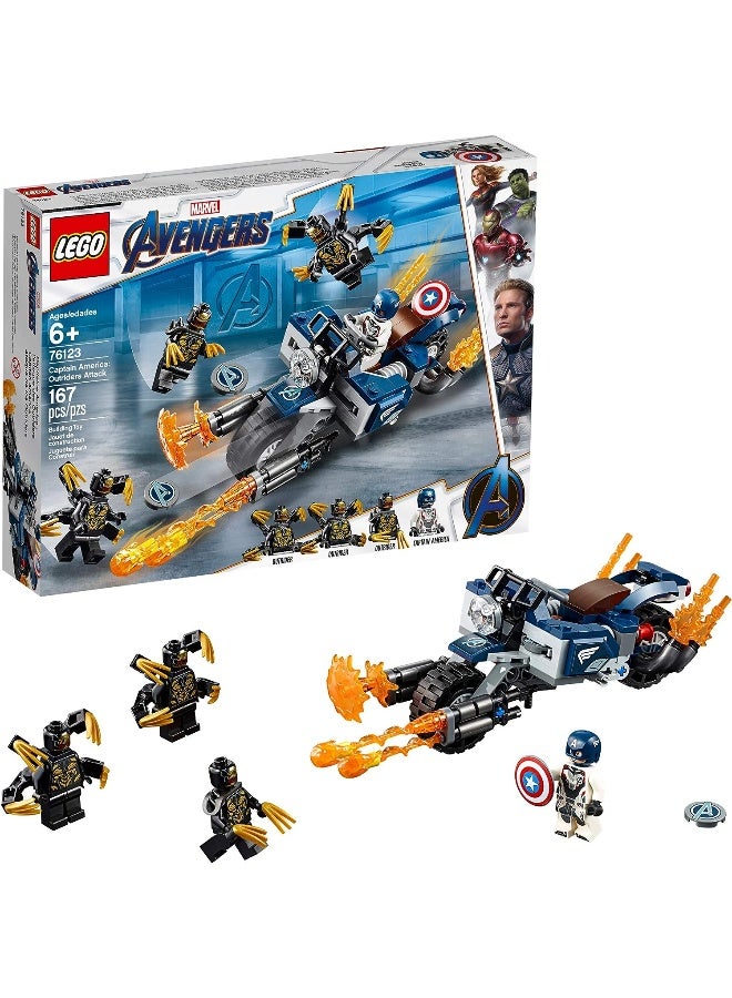 LEGO Marvel Avengers Captain America: Outriders Attack 76123 Building Kit (167 Pieces)