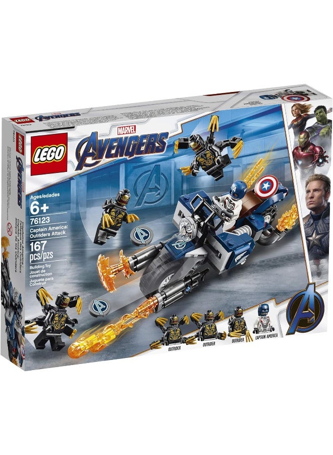 LEGO Marvel Avengers Captain America: Outriders Attack 76123 Building Kit (167 Pieces)