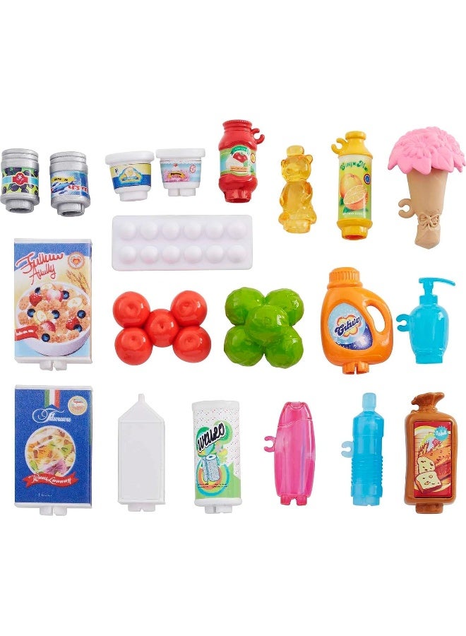 Barbie Doll, Blonde, And Grocery Store With Rolling Cart And Working Belt