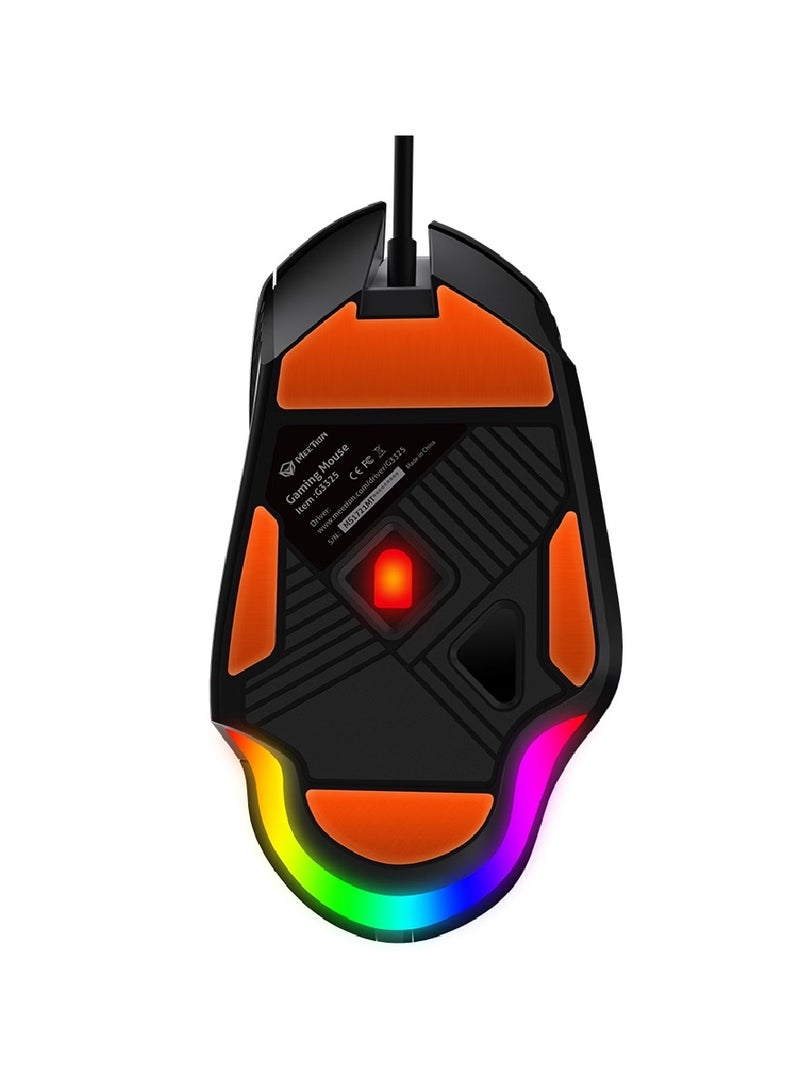 G3325 RGB Gaming Mouse 5000 DPI Laser Sensor Tracking Gaming Mouse Programmable Customized RGB Light Matte Soft-Touch Plastic Aluminum Alloy Footpad Gaming Mouse