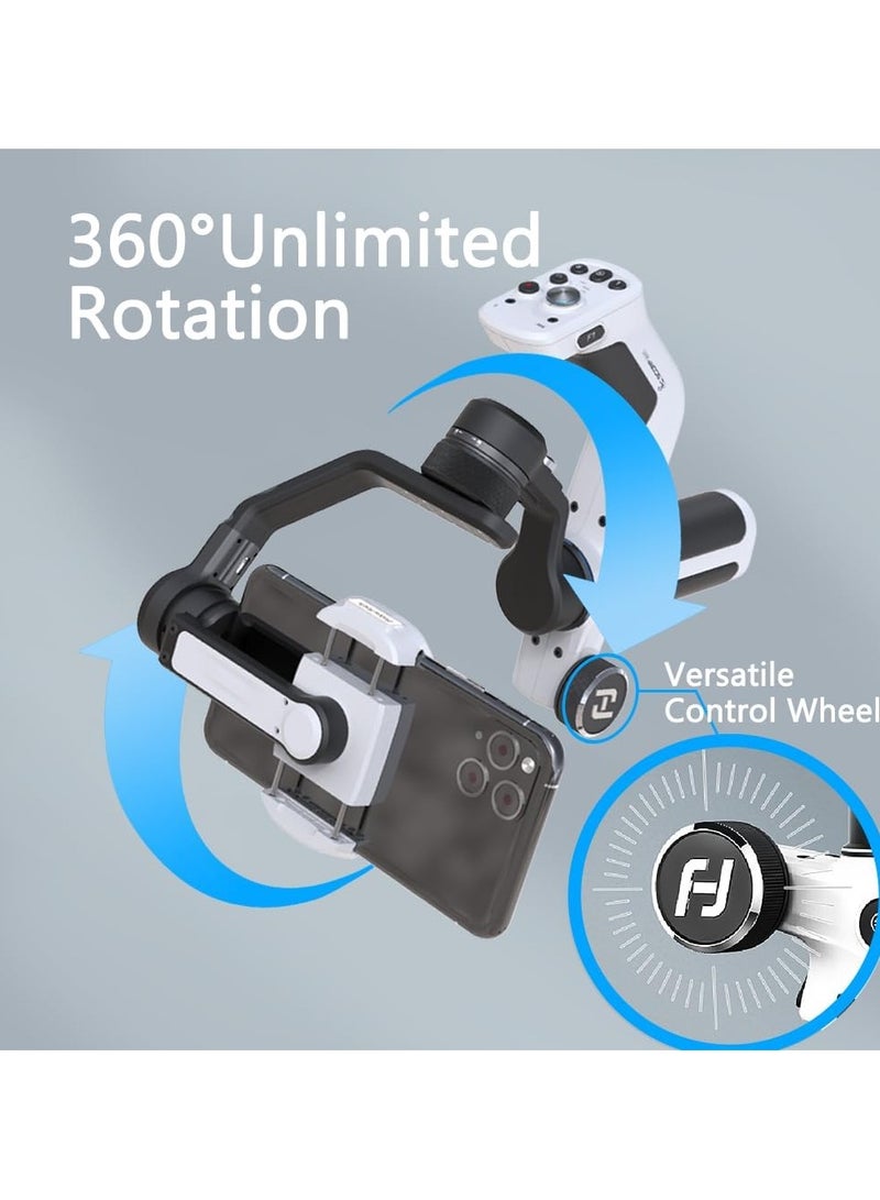 FeiyuTech SCORP Mini P Gimbal Stabilizer for Smartphone,3-Axis Phone Gimbal with ZoomKnob/AI Tracking/Button Control,Stabilizer for iPhone Samsung Huawei MI,Max520g,Tiktok,YouTube Video Recording