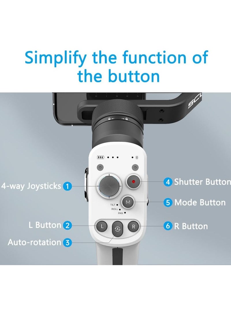 FeiyuTech SCORP Mini P Gimbal Stabilizer for Smartphone,3-Axis Phone Gimbal with ZoomKnob/AI Tracking/Button Control,Stabilizer for iPhone Samsung Huawei MI,Max520g,Tiktok,YouTube Video Recording