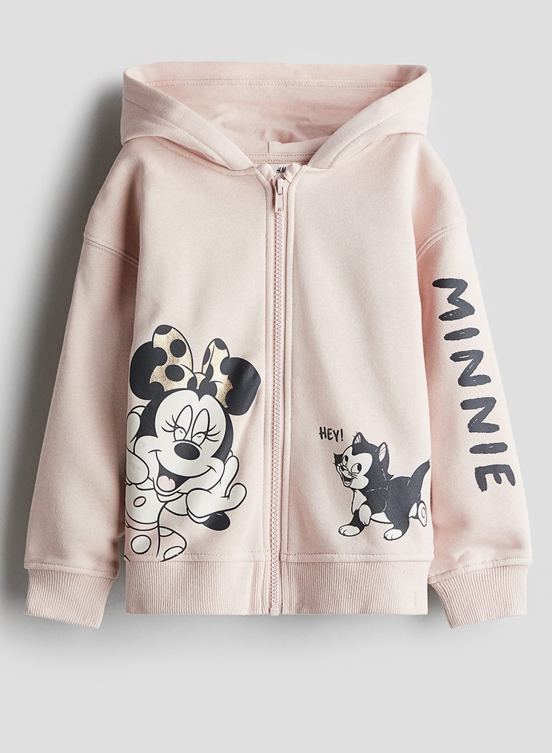 Printed Zip-Through Hoodie